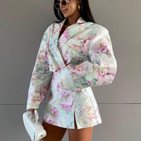 Fashion Loose-fitting Long Sleeves Polo Collar Top Skirt Outfit - Fashivon