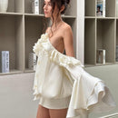Pure Desire French Style Temperament Ruffled Bell Sleeve Dress Women - Fashivon
