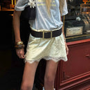 Lace Mini Skirt - Fashivon