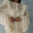 Loose Mini Dress with Long Sleeve - Fashivon