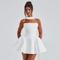 Mini Dress with Ribbon - Fashivon