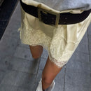 Lace Mini Skirt - Fashivon