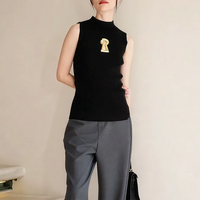 Women Turtleneck Sleeveless Top - Fashivon