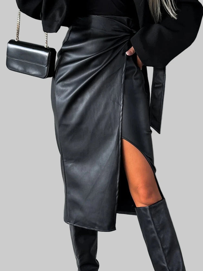 Black Leather Skirt
