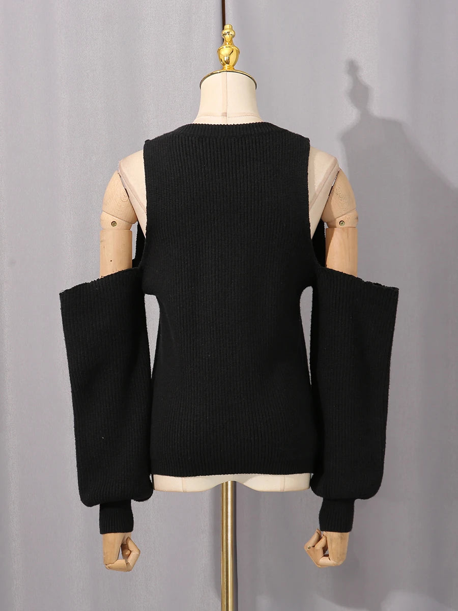 Off Shoulder Sleeves Sweater