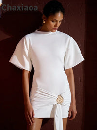 Short Sleeve Mini Dress Women - Fashivon