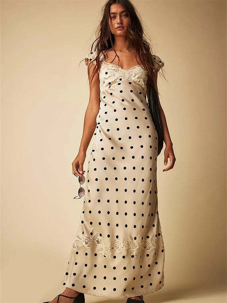 Lace Maxi Dress For Women Backless Long - Fashivon