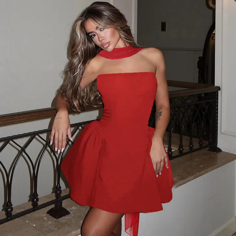 Mini Dress with Ribbon