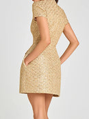 Women Short Sleeve Elegant Mini Dress