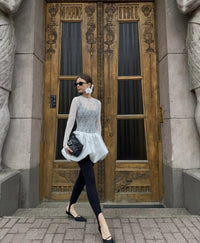Lace Long Sleeve Dress - Fashivon