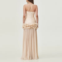 Women Strapless Sleeveless Dress - Fashivon