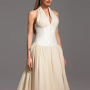 Women V Neck Sleeveless Dress - Fashivon