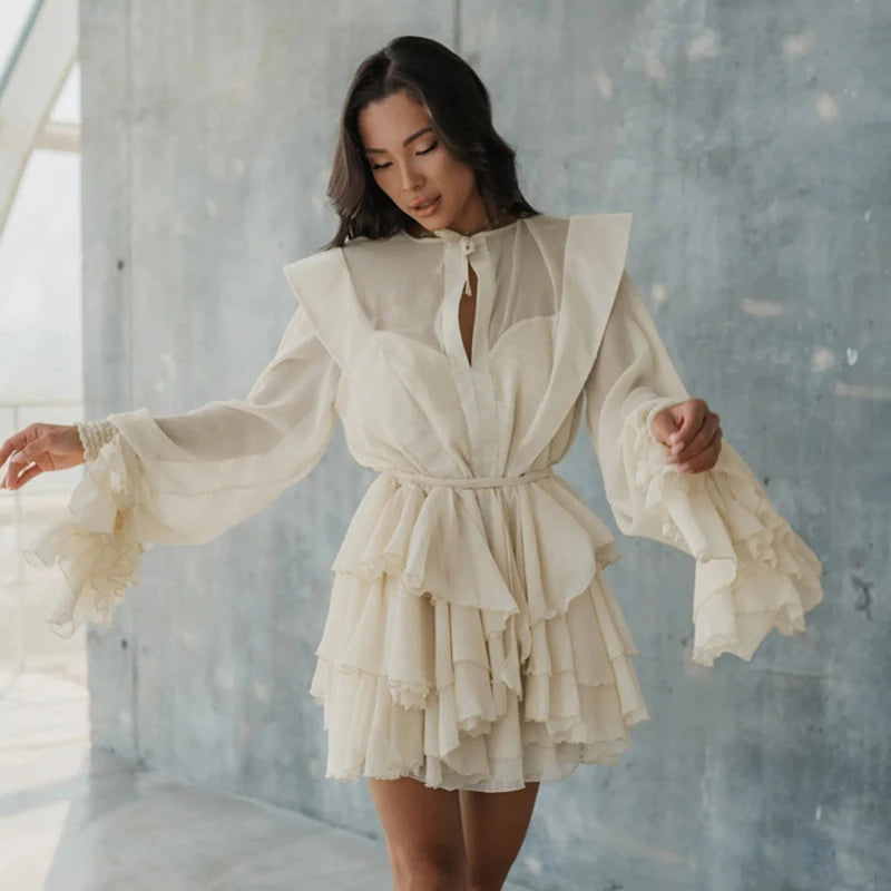 Loose Mini Dress with Long Sleeve