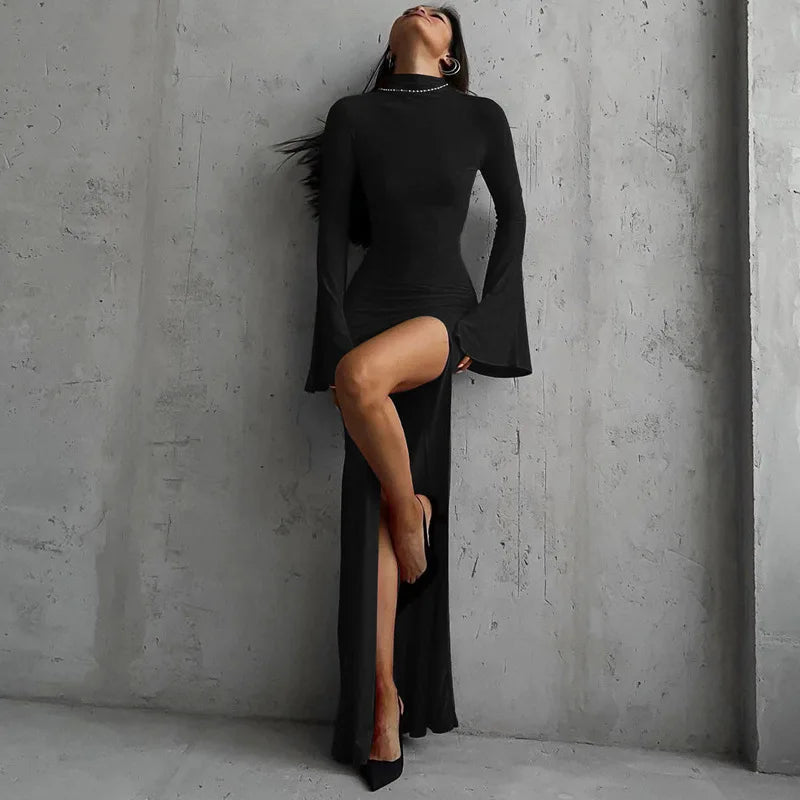 Maxi Long Sleeve Dress - Fashivon