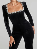 Black Long Sleeve Bodysuits
