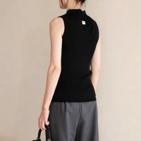 Women Turtleneck Sleeveless Top - Fashivon