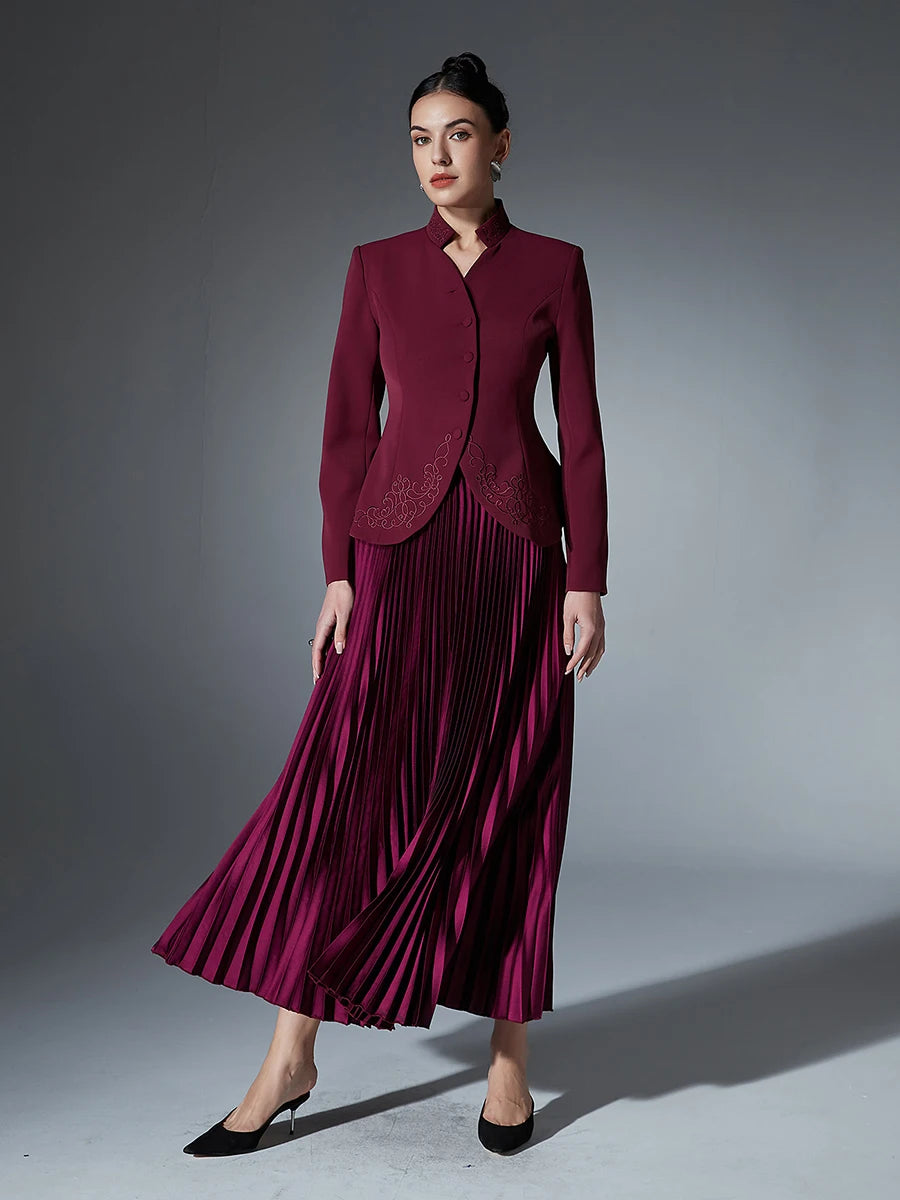 Women Patchwork Two Piece Set