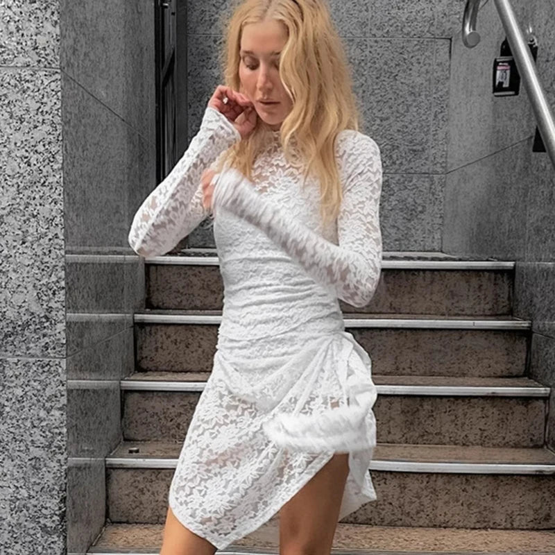 Lace Skirt & Long Sleeve T-shirt Sets