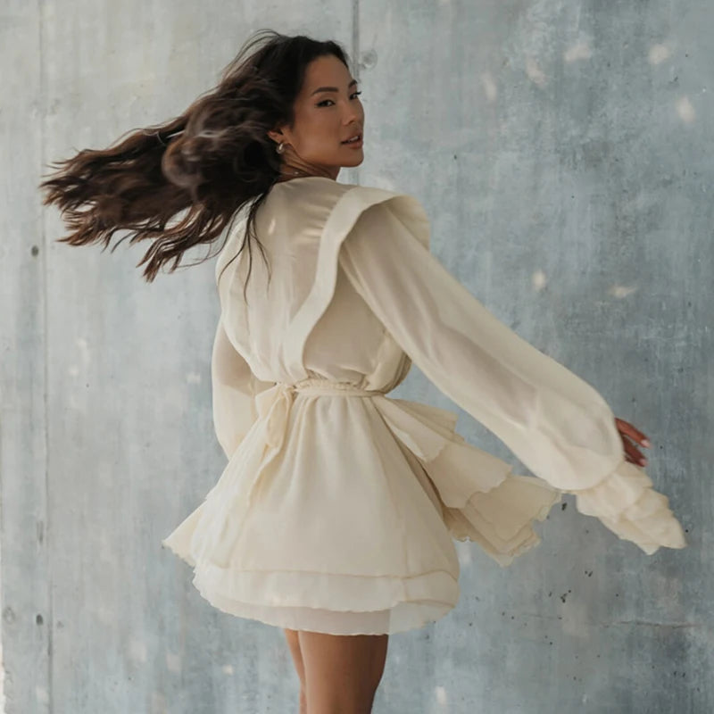 Loose Mini Dress with Long Sleeve