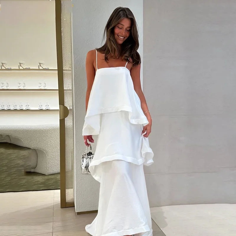 White Loose Long Dress