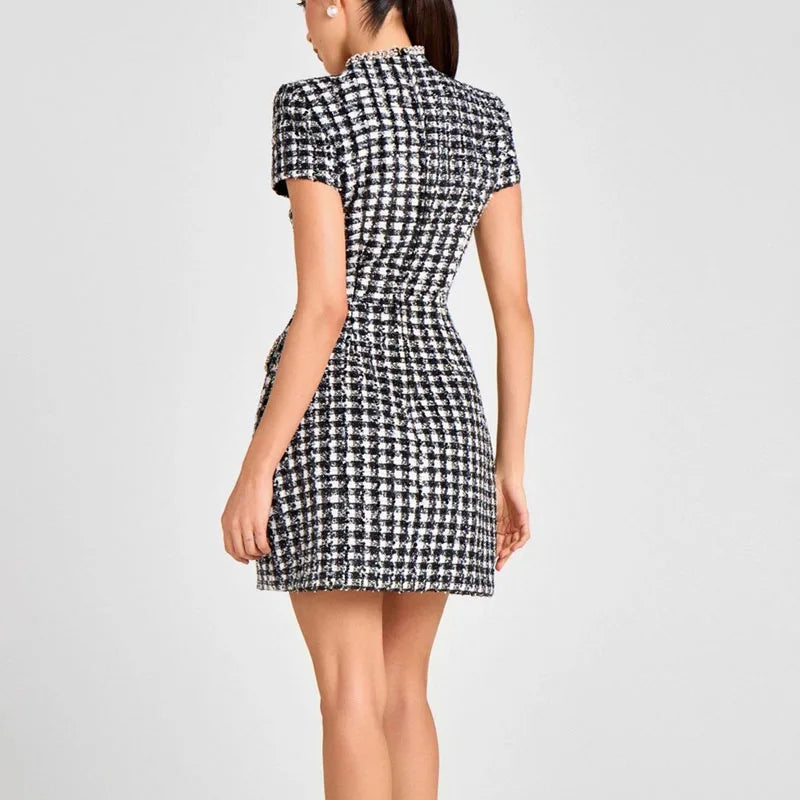 Plaid Print Mini Dress