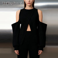 Off Shoulder Sleeves Sweater