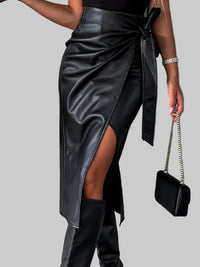Black Leather Skirt