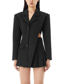 Black Patchwork Dress For Women - Fashivon