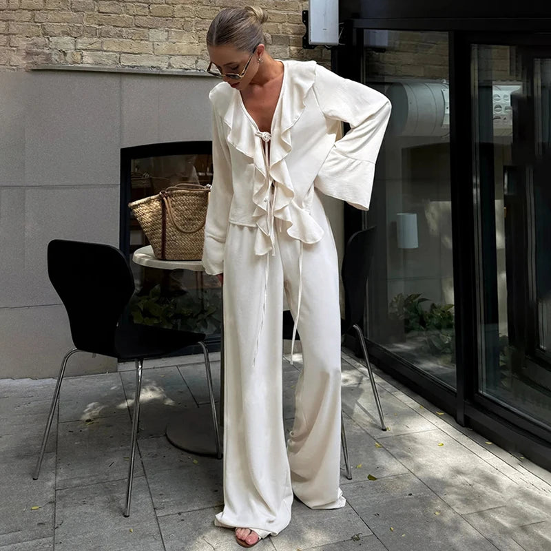 Two Piece Sets Long Sleeve T-shirt & Trousers - Fashivon
