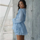 Loose Mini Dress with Long Sleeve - Fashivon