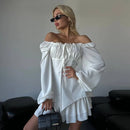 Ruffled Sleeve Mini Dress - Fashivon