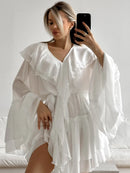 White Lace Mini Dress - Fashivon