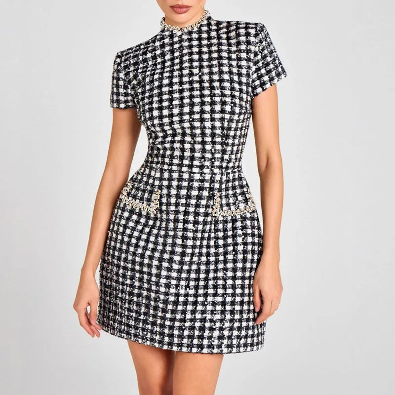 Plaid Print Mini Dress