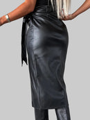 Black Leather Skirt