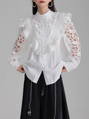 Long Sleeve Lace Women's Shirts - Fashivon