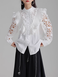 Long Sleeve Lace Women's Shirts - Fashivon