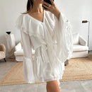 White Lace Mini Dress - Fashivon