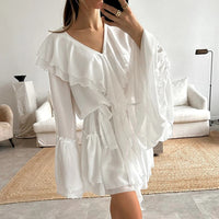 White Lace Mini Dress - Fashivon
