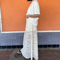 Lace White Skirt - Fashivon