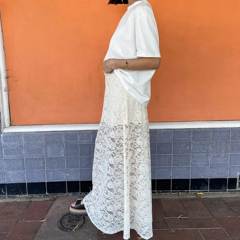 Lace White Skirt