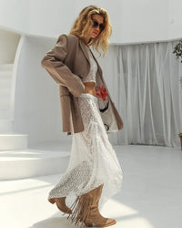 Two-Piece Lace Top & Long Skirt Sets - Fashivon