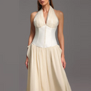 Women V Neck Sleeveless Dress - Fashivon