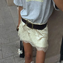 Lace Mini Skirt - Fashivon