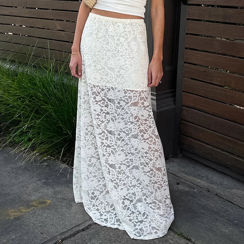 Lace White Skirt