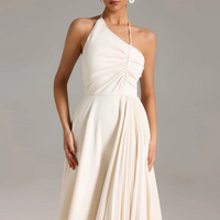 Apricot Sleeveless Dress - Fashivon