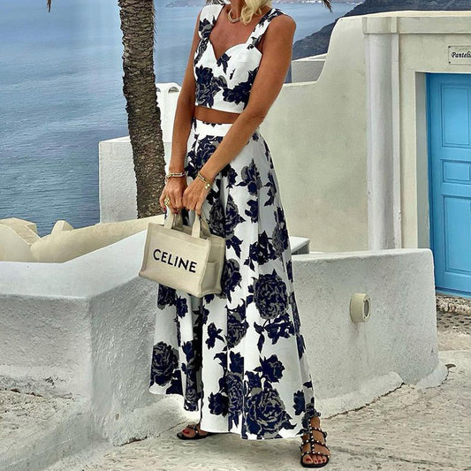 Fashion Top And Skirt Two-piece Set - Fashivon