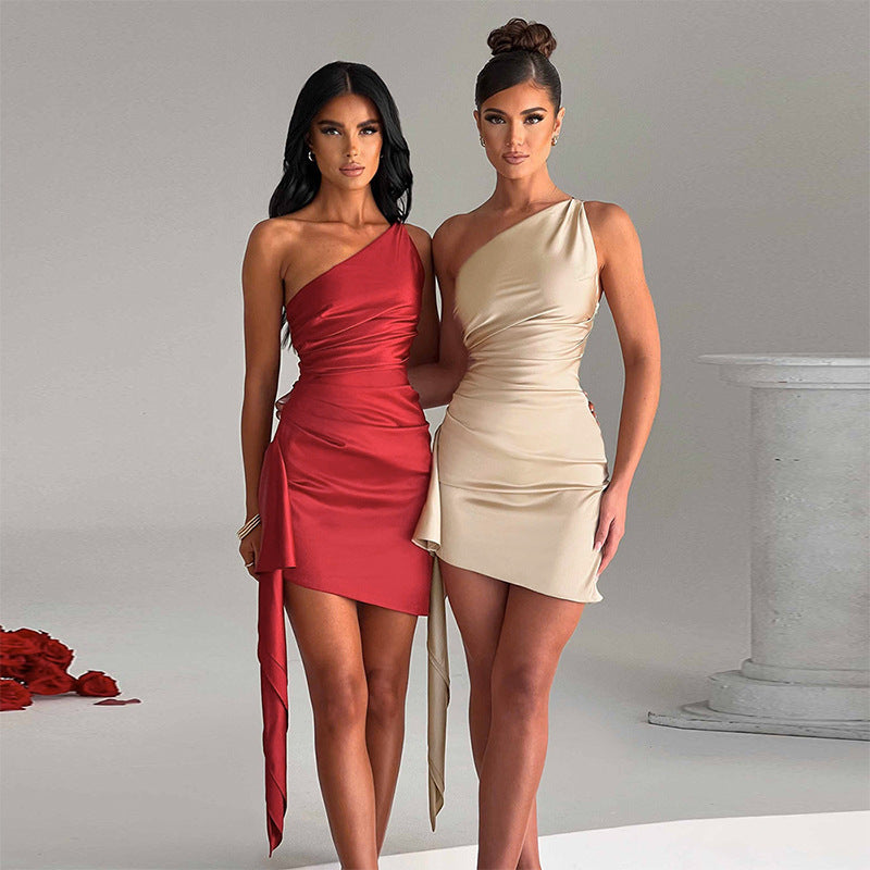 Mini Dress Slim Backless Skirt Dresses