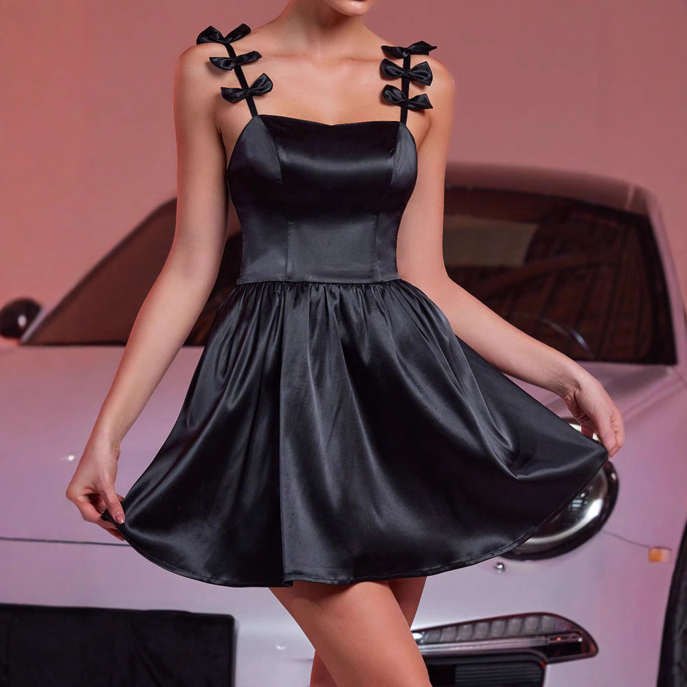 Bow Tied Spaghetti-strap Dress